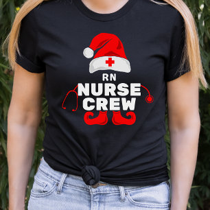 T-shirt Cute Elf RN Nurse Christmas Crew