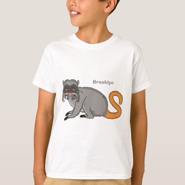 T-shirt Cute Emperor Tamarin illustration (Devant)