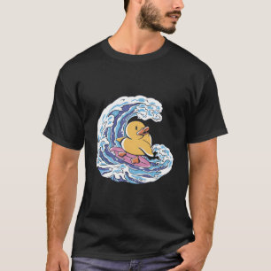T-shirt Cute en caoutchouc Canard Surf de surf Ducky Kanag