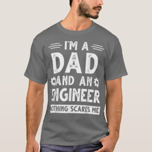 T-shirt Cute Engineer Dad Men Father's Day Mechanical Engi