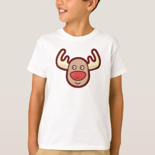 T-shirt Cute et simple Roudolf Reindeer Chemise à manche