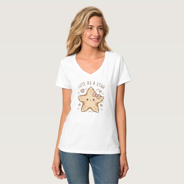 T-shirt Cute Etoile de Mer (Devant entier)