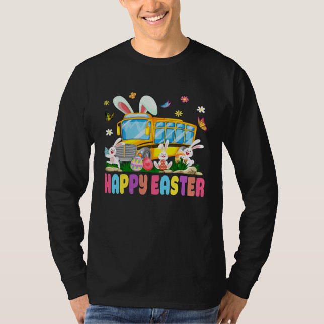 T-shirt Cute Every Bunny s Favorite School Bus Driver Happ (Devant)