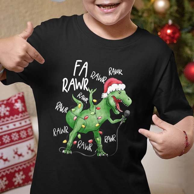 T-shirt Cute Fa Rawr Rawr Chantant Dinosaure de Noël (Créateur téléchargé)