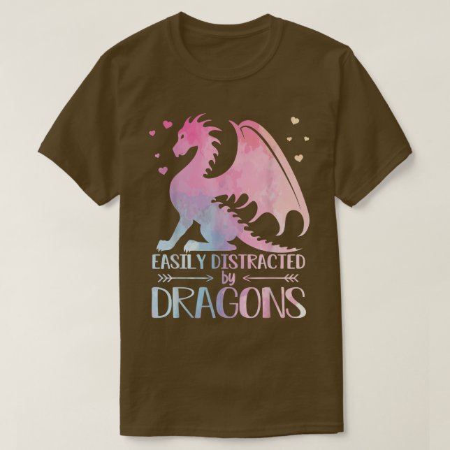 T-shirt Cute Facilement Distrait par Dragons Pastel Toddle (Design devant)