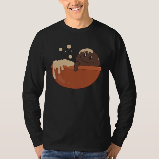 T-shirt Cute Falafel Swimming in Hummus Bowl Levant Fod (Devant)