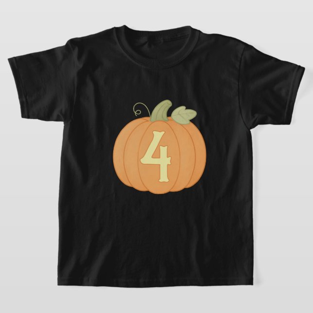 T-shirt Cute Fall Citrouille 4e anniversaire | Fête d'Hall (Poser)