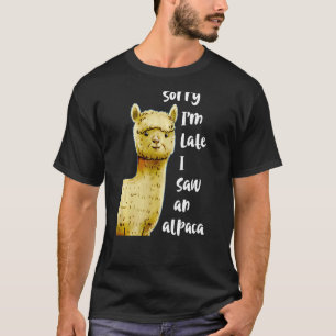 T-shirt Cute Farm Animaux Campagne Désolé Je suis en retar