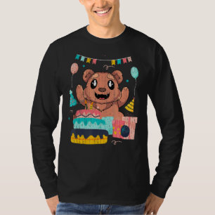 T-shirt Cute fête Anniversaire de enfant animal gâteau Bro