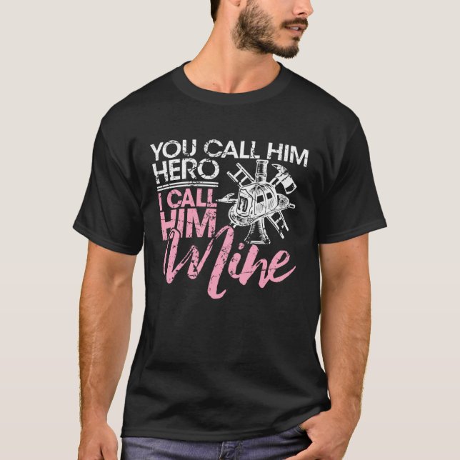 T-shirt Cute Firefighter Wife Fireman s Wife Girlfriend Wo (Devant)
