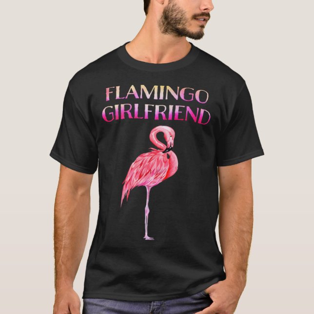 T-shirt Cute Flamingo Girlfriend Awesome  Luxury  for men  (Devant)