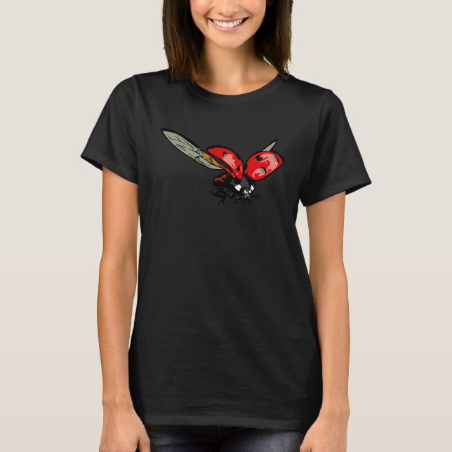T-shirt Cute flying ladybird flies to dandelion (Devant)