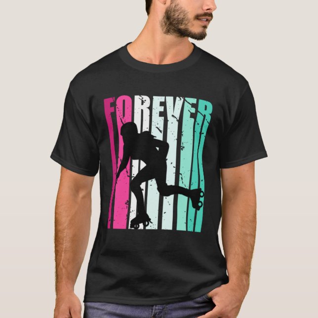 T-shirt Cute Forever Cute Roller Skating Roller Girls Fan  (Devant)