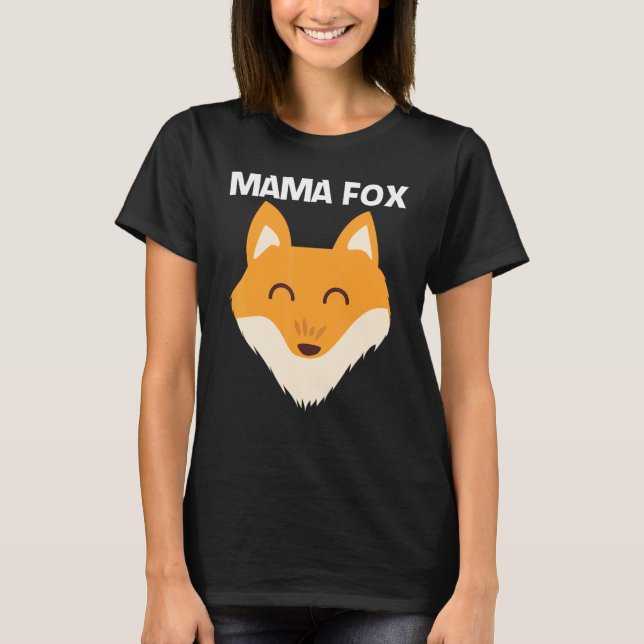 T-shirt Cute Fox Pour Femmes Maman Mammifère Animal Animau (Devant)