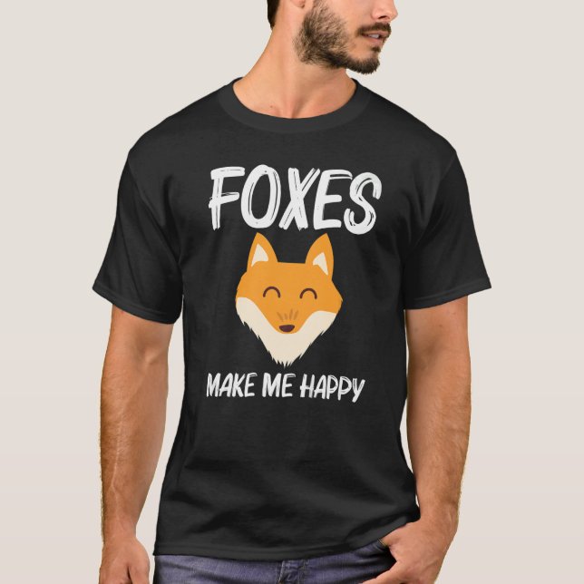 T-shirt Cute Fox Pour Hommes Femmes Mammifère Animal Anima (Devant)