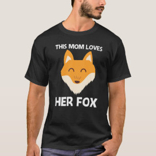 T-shirt Cute Fox Pour Maman Femme Mammifère Animal Animaux