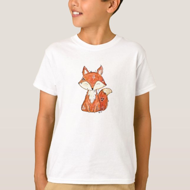 T-shirt Cute Fox Whimsical (Devant)