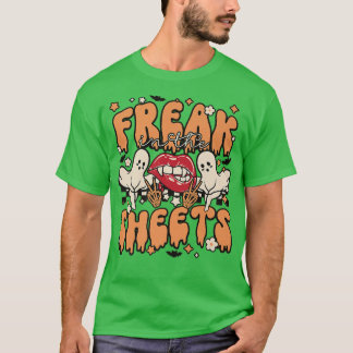 T-shirt Cute Freaky Dans Les Feuilles Vintage Halloween Éf