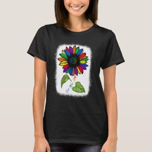 T-shirt Cute Free Mom Hugs Rainbow Sunflower Lgbtq Pride M