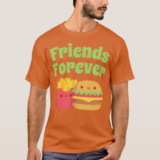 T-shirt Cute Fries et Burger amis pour toujours