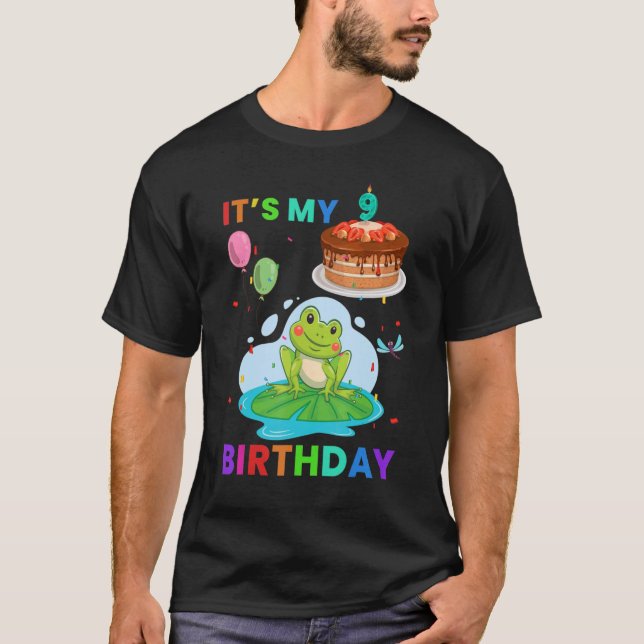 T-shirt Cute Frog 1er Anniversaire Grenouilles Graphique a (Devant)