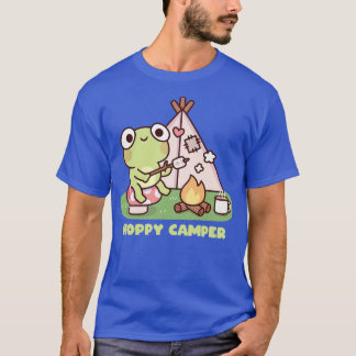 T-shirt Cute Frog Au Camping Hoppy Camper Pun