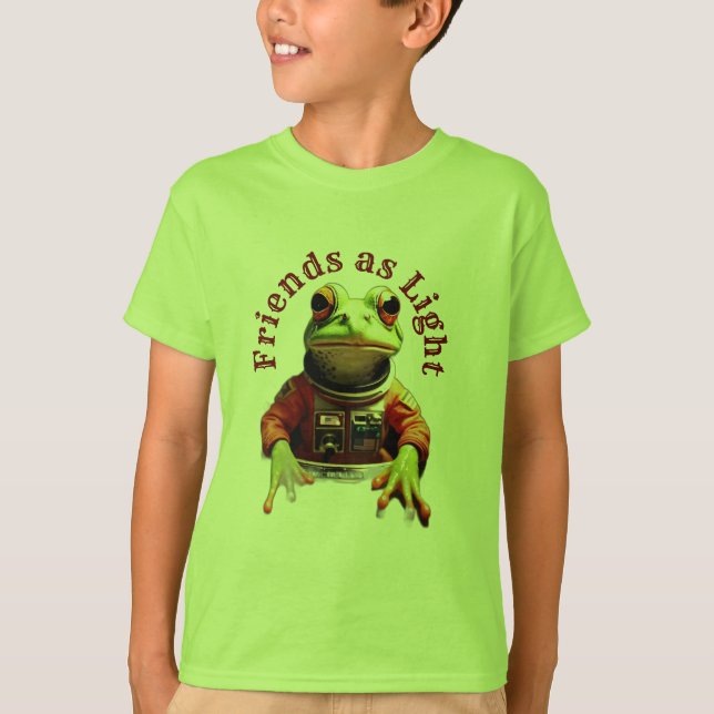 T-shirt Cute Frog Commander dans navette spatiale (Devant)