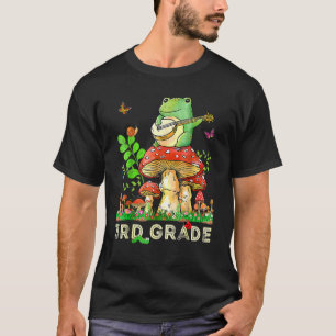 T-shirt Cute Frog Jouant Banjo Sur Champignons Retour À L'