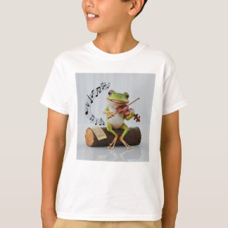 T-shirt Cute Frog JOUER DE LA MUSIQUE