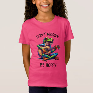 T-Shirt Cute Frog Jouer une guitare   Ne vous inquiétez pa
