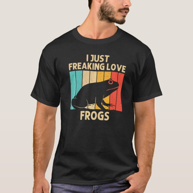 T-shirt Cute Frog Pour Hommes Femme Grenouille Toile Anima (Devant)