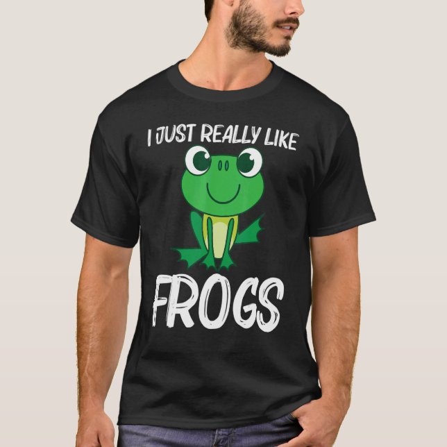 T-shirt Cute Frog Pour Hommes Femmes Forêt Zoo Animaux Ani (Devant)