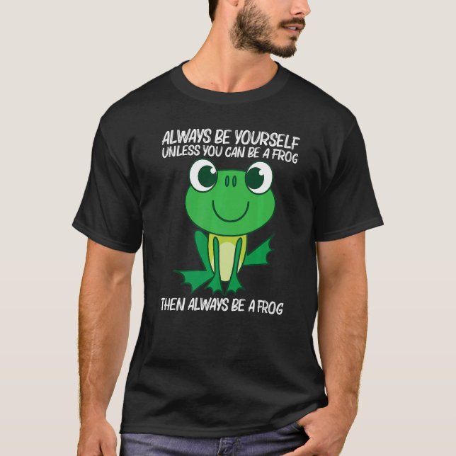 T-shirt Cute Frog Pour Hommes Femmes Forêt Zoo Animaux Ani (Devant)