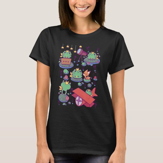 T-shirt Cute Frog Princess  Frog  Amphibian (Devant)