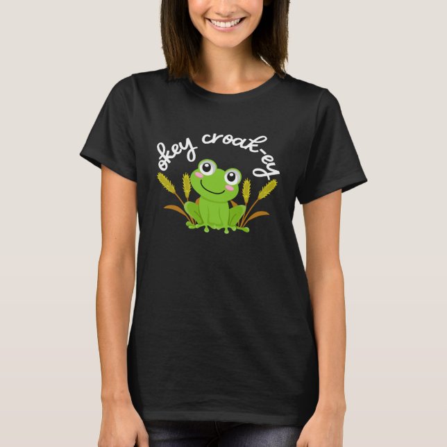 T-shirt Cute Frog Pun Okey Croak Ey For Frog  Boys and Gir (Devant)
