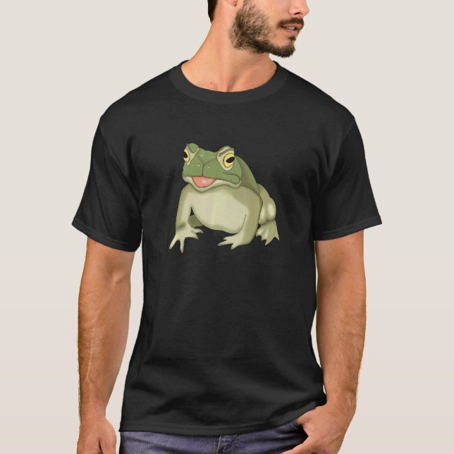 T-shirt Cute Frog Sitting Amphibian for Kids Green Frog (Devant)