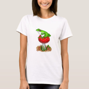 T-shirt Cute Frog sur un champignon Whimsical Art