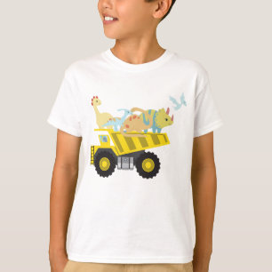 T-shirt Cute fun dinosaur tractor Back To School