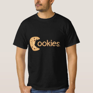 T-shirt Cute Funny Chocolate Chip Cookie "Cookies" Texte