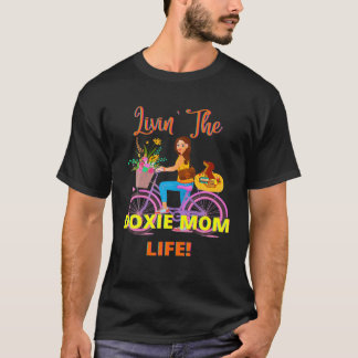 T-SHIRT CUTE FUNNY DÉCONTRACTÉ DACHSHUND LIVIN DOXIE MOM L