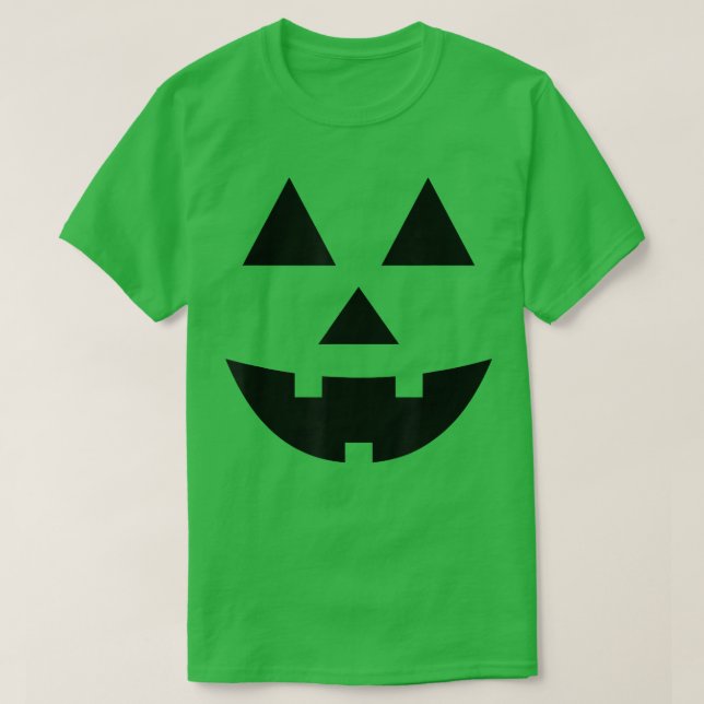 T-shirt Cute Funny Halloween Pumpkin Face Jack O Lantern M (Design devant)