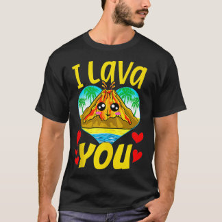 T-shirt Cute & Funny I Lava You Volcano Saint Valentin Pu