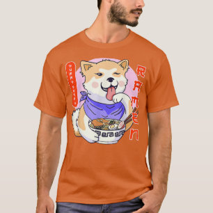 T-shirt Cute Funny Kawaii Anime Akita Chien Japonais Yummy