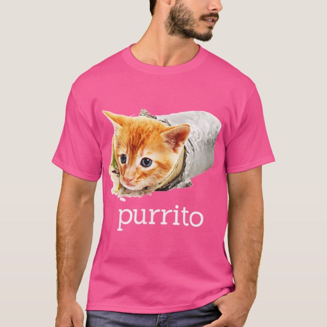 T-shirt Cute Funny Kitty Cat Purrito Burrito Pun gift (Devant)