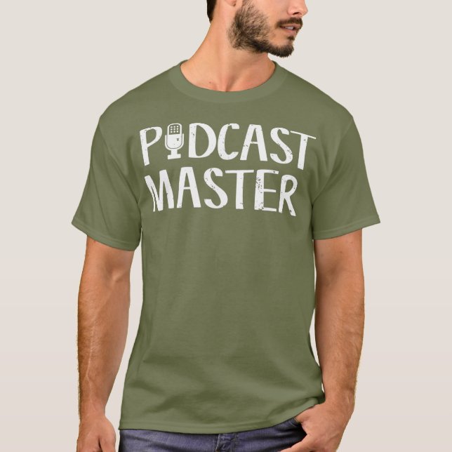 T-shirt Cute  Funny Podcast Master Podcasting (Devant)