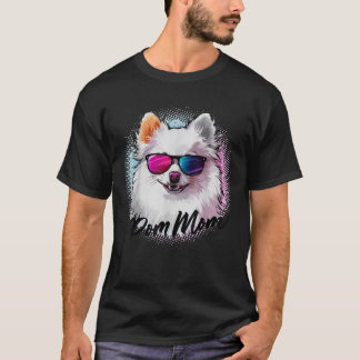 T-shirt Cute Funny Poméranien Pom Chien Maman race Portrai