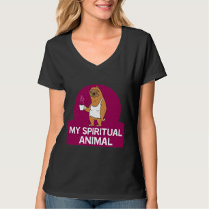T-shirt Cute Funny Sloth Funny Spirituel Animal Café Coupe