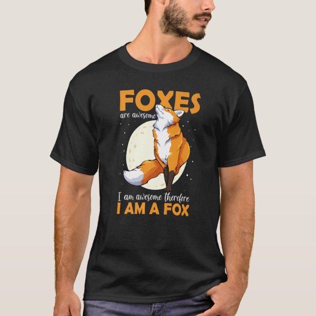 T-shirt Cute Furry Foxes Retro Animal Zoo Classic Passion  (Devant)