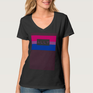 T-shirt Cute Gay LGBTQ Ally Bisexual Pride Flag Queer Love