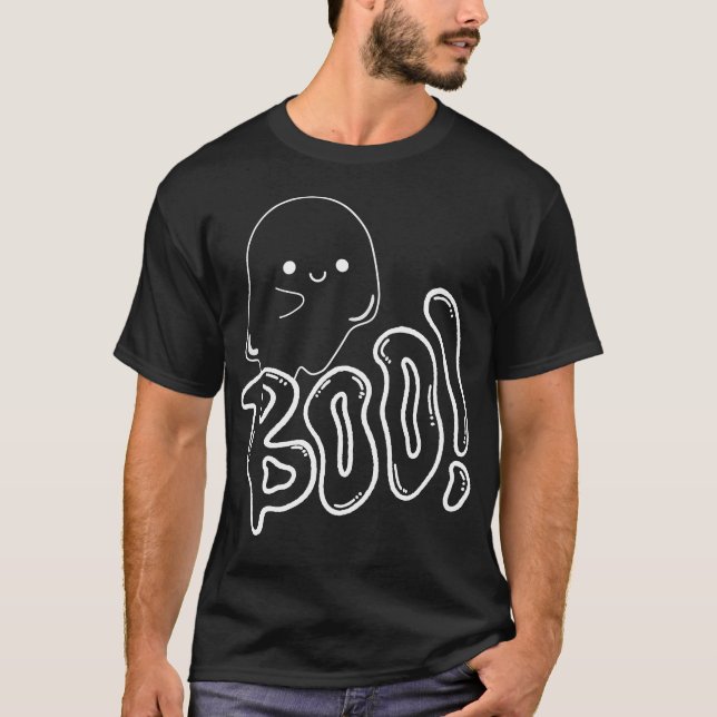 T-shirt Cute Ghost BOO! Halloween Fun (Devant)